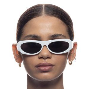 Le Specs Long Nights Sunglasses, White